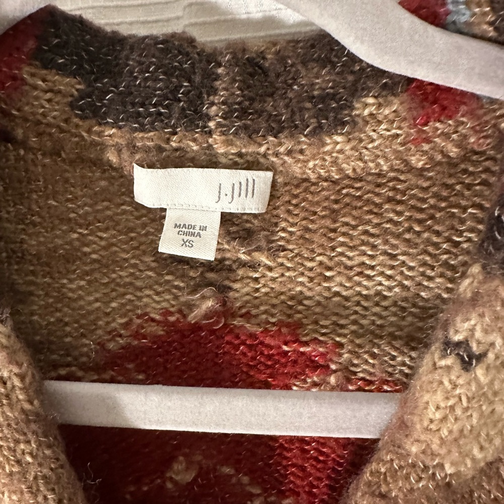 Beautiful southwestern 34% wool cardigan sweater